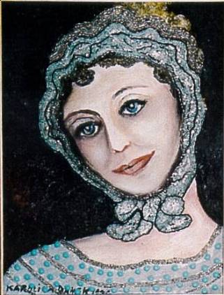 Young Woman With Scarf On Head